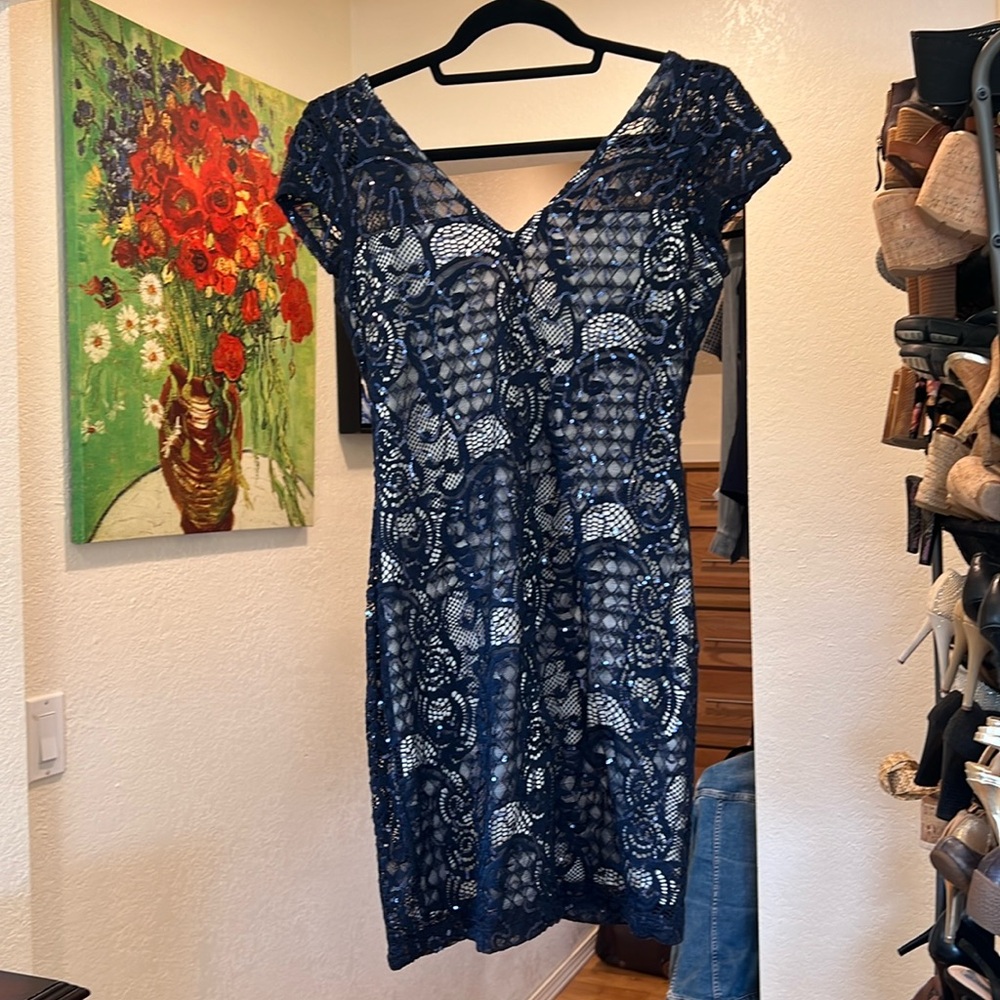 Navy blue sparkling dress